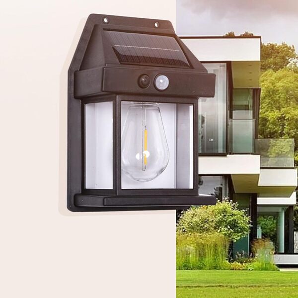 2 x Solar Wall Lamp™ Farol solar inteligente con sensor de movimiento