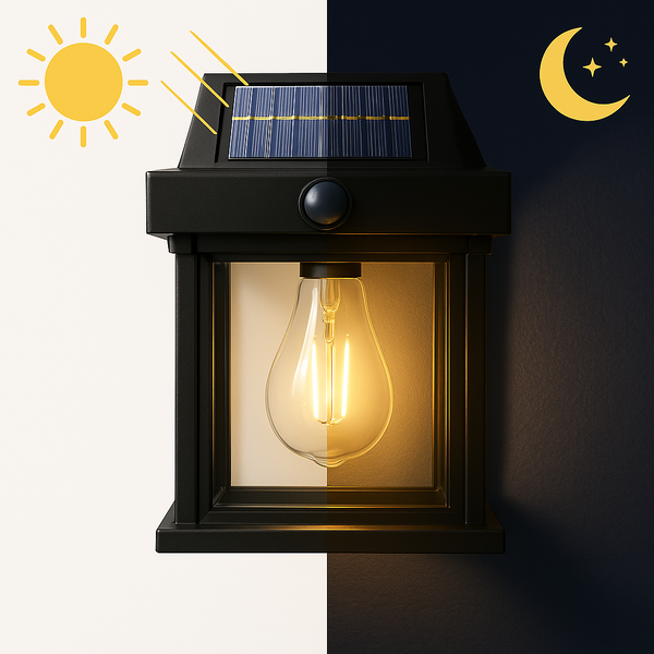 2 x Solar Wall Lamp™ Farol solar inteligente con sensor de movimiento