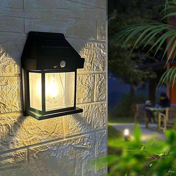 2 x Solar Wall Lamp™ Farol solar inteligente con sensor de movimiento