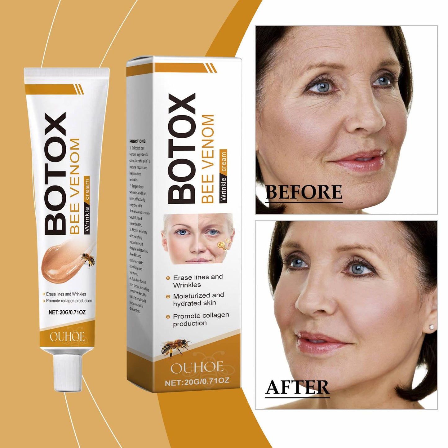 Crema Anti-Arrugas Botox Natural con Veneno de Abeja 🐝✨ – Ouhoe™