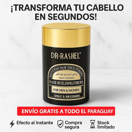 Dr. Rashel ™ | Fibras capilares en 5 segundos para hombres y mujeres